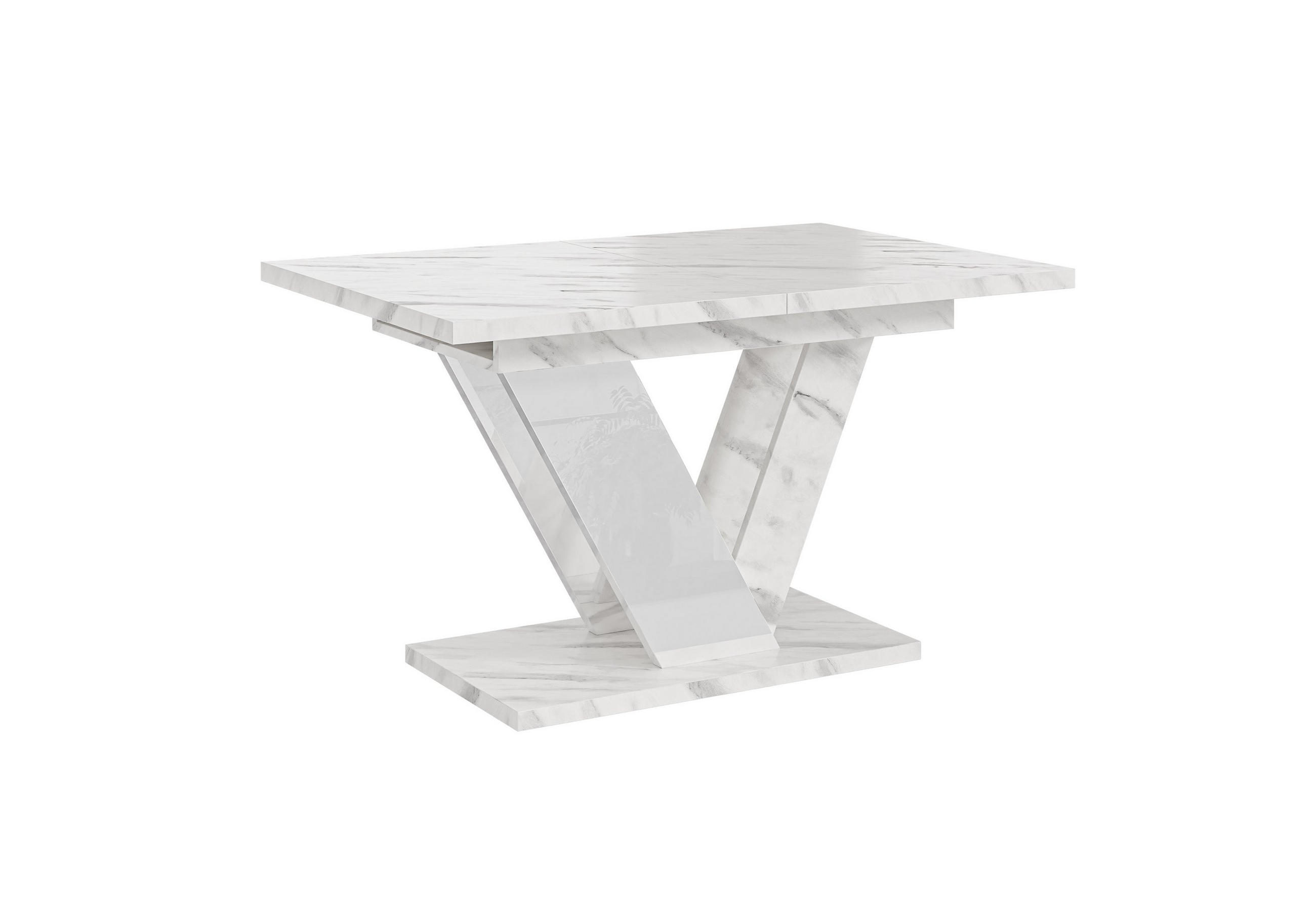 ESSTISCH ZAFIR Ausziehbar 120 - 160 / 80 x 76 cm - Hellgrau/Weiß, Holz (120/80/76cm) - MASSENO