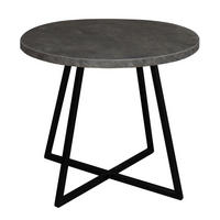 COUCHTISCH Rund Elesa 4 60x51x60 Holzwerkstoff Schwarz/Keramik grau - Schwarz/Grau, Holzwerkstoff (60/60/51cm) - 58aufmkessel