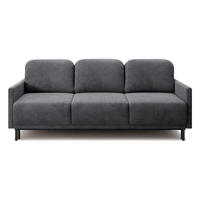 SCHLAFSOFA Hamiel Graublau Cordbezug 212 cm - Dunkelgrau/Schwarz, Holz/Textil (212/87/97cm) - Selsey