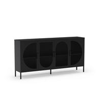 KOMMODE Tayra Schwarz 160/40/90 cm - Schwarz, Metall (40/90/160cm) - Drawer