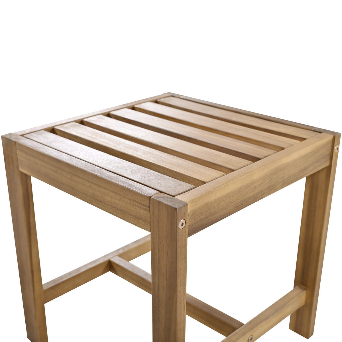 GARTENSET 187x187x71cm grau aus Akazie und Seil, waschbar - Grau, Textil - Modfu