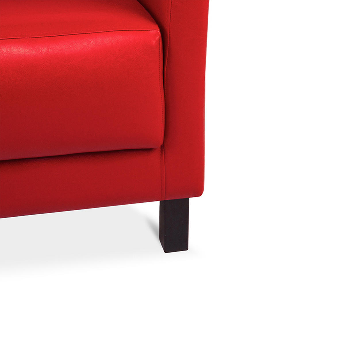 SESSEL ESPECTO Lederoptik, Rot - Rot/Schwarz, Textil (67/71/74cm) - KONSIMO®