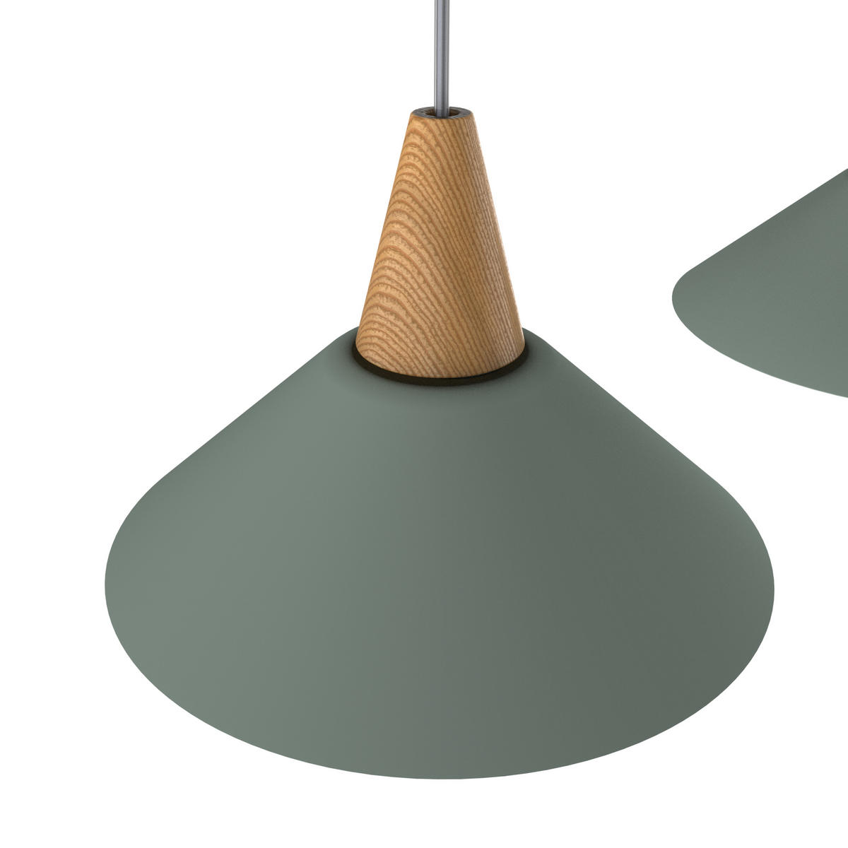 HÄNGELEUCHTE Funnel Linear - Grün, Metall (25/100/16cm) - Lumicom