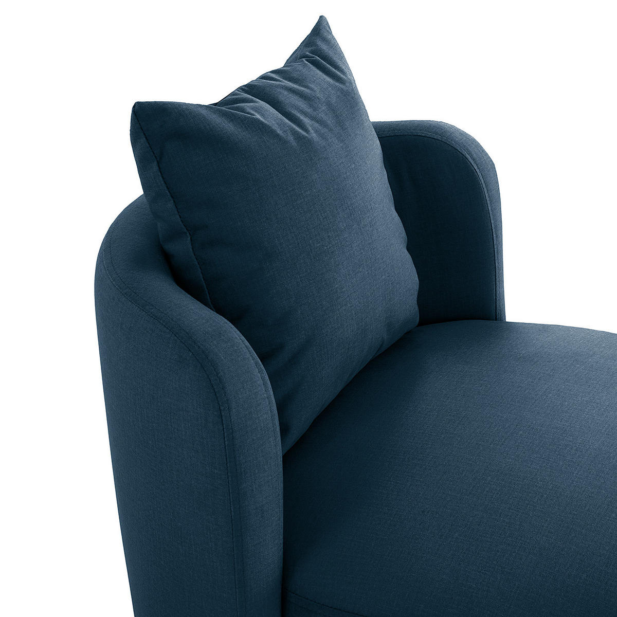 SESSEL - Schwarz/Dunkelblau, Textil/Metall (73/67/75cm) - home24