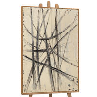 GEMÄLDE Parallelen und Schnittpunkte Schattenfugenrahmen Eichefarben 140x100 cm - Eichefarben, Holz (140/100cm) - YS-art gallery