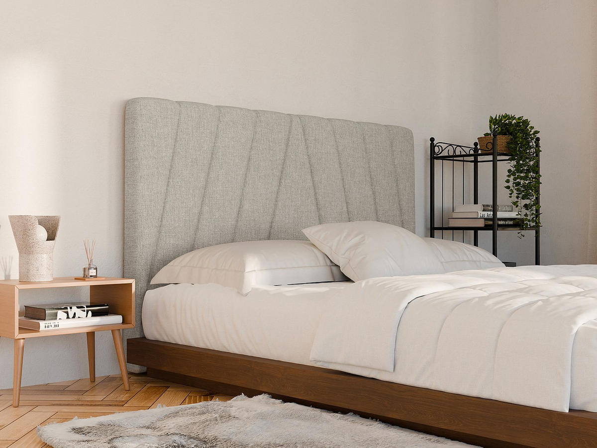 BETT-KOPFTEIL 150 cm - Stoff - Beige - LIDAMA - Beige, Textil (152/110/10cm) - Pascal Morabito