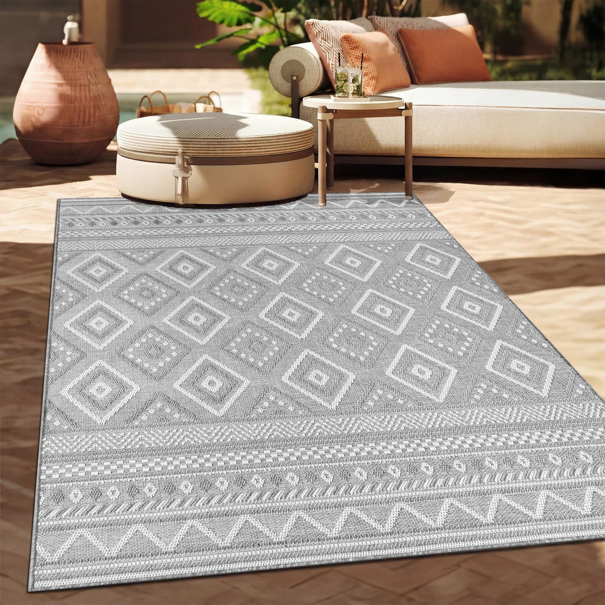 OUTDOORTEPPICH 300/400 cm Vermont 184 - Grau, Kunststoff (300/400cm) - Paco Home