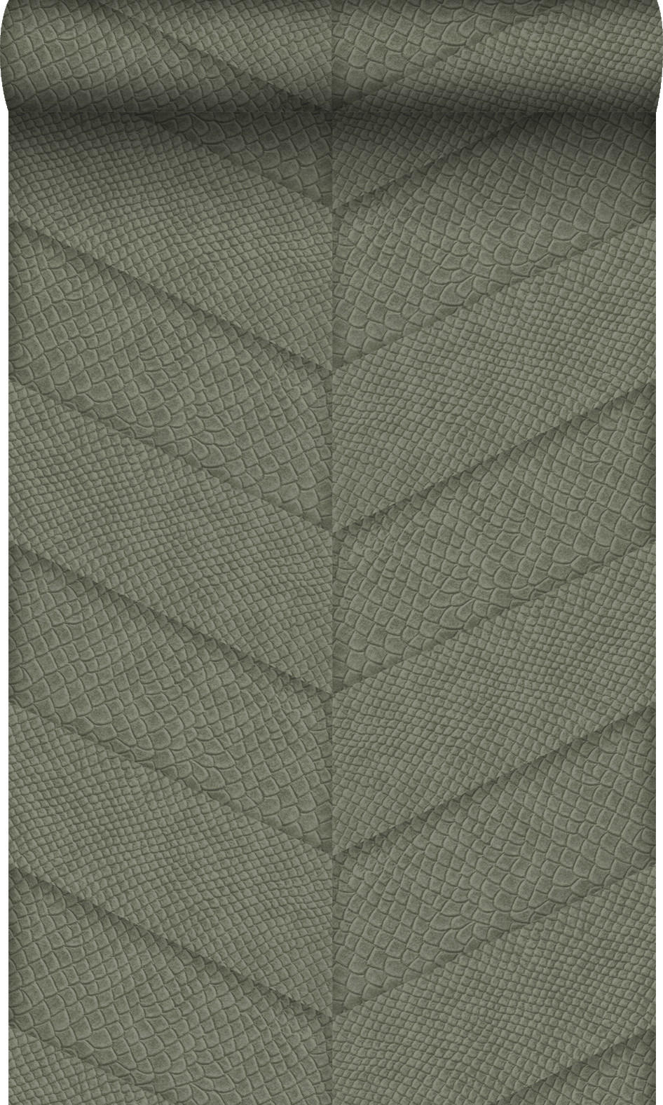 TAPETE Fliesenmuster mit Schlangenhaut-Motiv 53 cm x 10.05 m - Grau, Papier (53/1000cm) - Origin Wallcoverings
