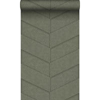 TAPETE Fliesenmuster mit Schlangenhaut-Motiv 53 cm x 10.05 m - Grau, Papier (53/1000cm) - Origin Wallcoverings
