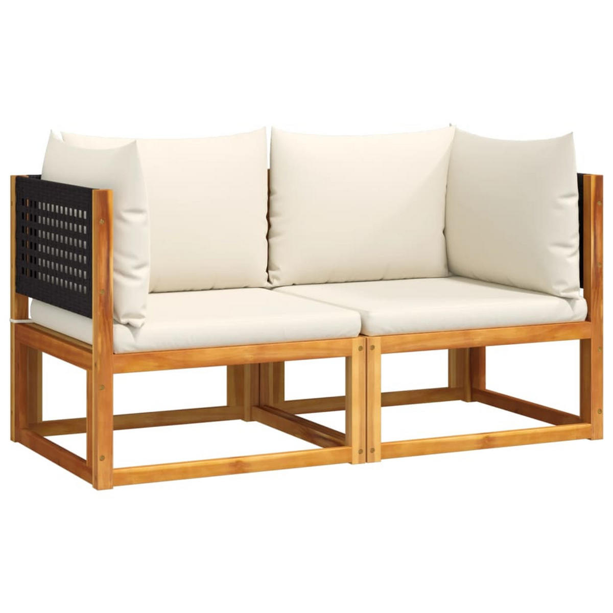 GARTENSOFA KYLOU 65/65/65 cm （2-SITZER） - Braun, Holz (65/65/65cm) - ZMH