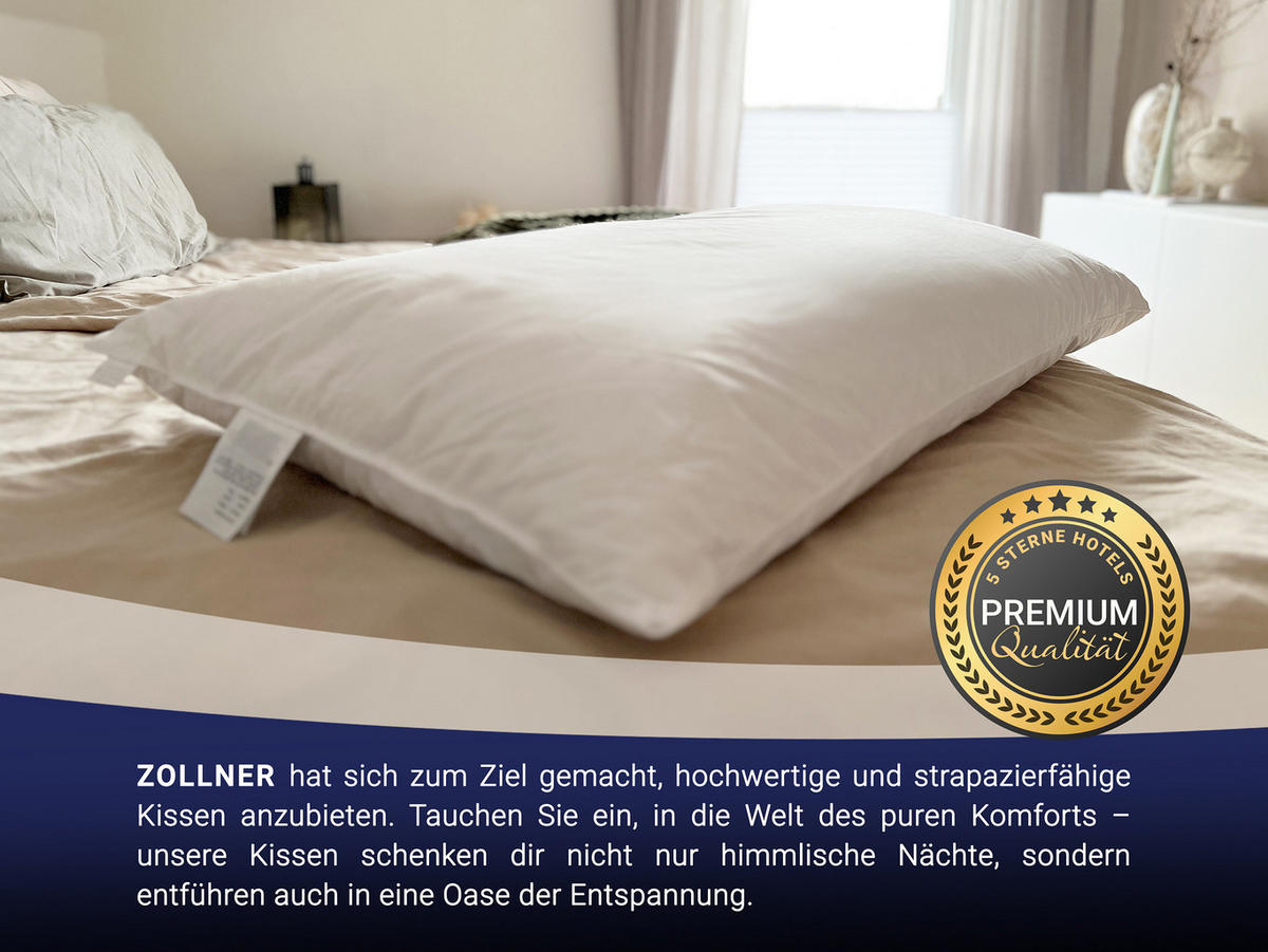 KISSEN, 40x80 cm, 100% Baumwolle, Weiß - Weiß, Textil (40/80cm) - Zollner