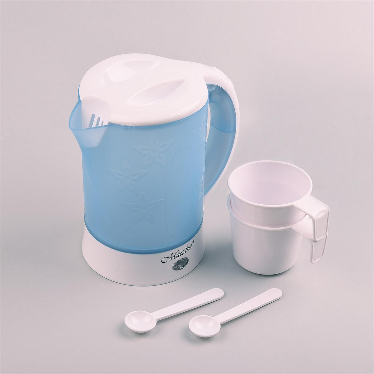 WASSERKOCHER ELEKTRISCH Hellblau 15.5/15.6/17.5 cm MR010 - Hellblau, Metall (15.6/17.5/15.5cm) - Maestro 