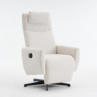 RELAXSESSEL Chenille mit Liegefunktion und 360° Drehfunktion 67/80.5/110 cm Beige - Beige, Textil (80.5/110/67cm) - Redom
