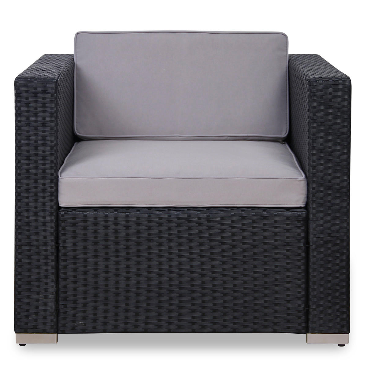 RATTANSESSEL CALIFORNIA/LUGANO Schwarz - Schwarz, Kunststoff (75/64/80cm) - SVITA