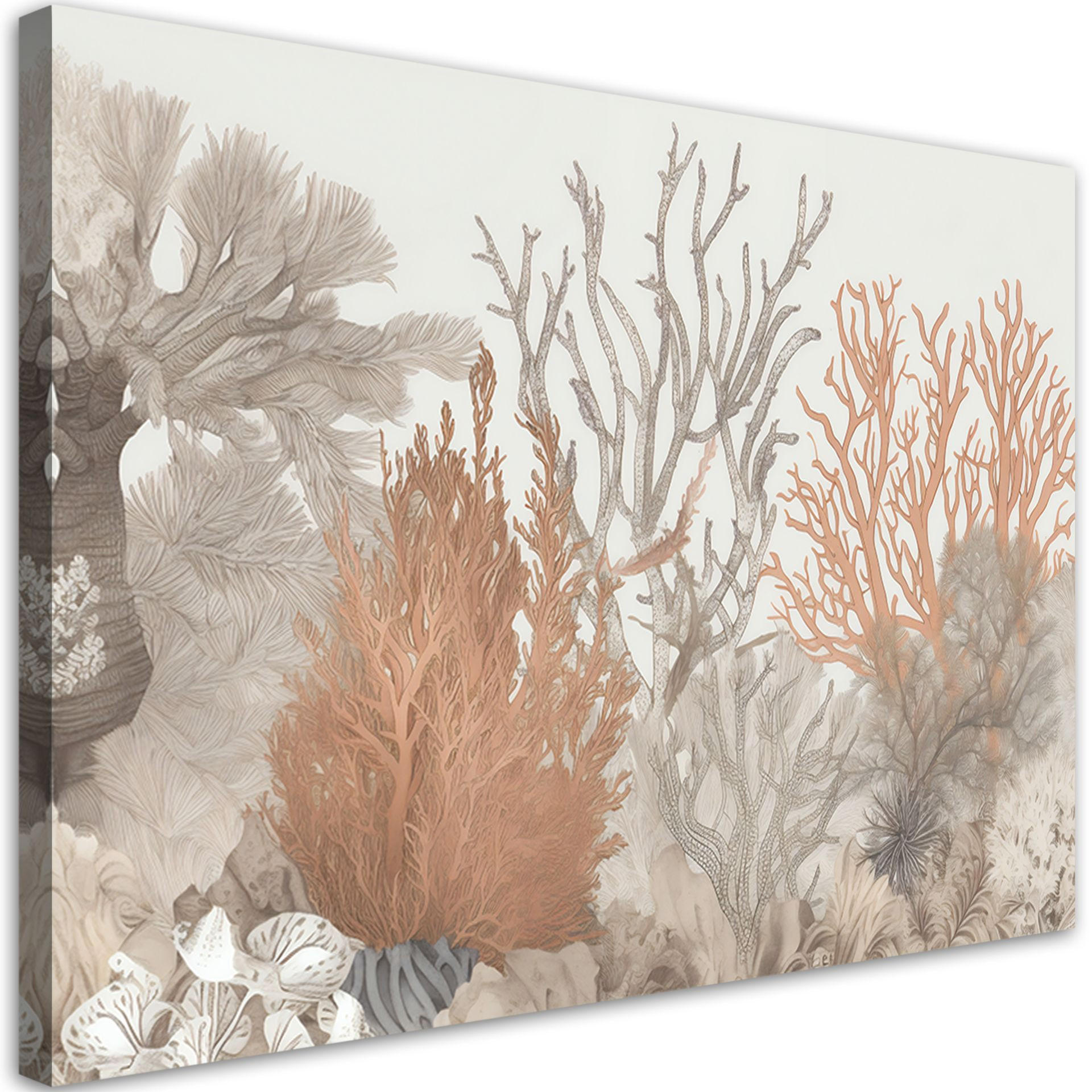KUNSTDRUCK Beige 60/40 cm - Beige, Textil (60/40cm) - KUNSTLOFT