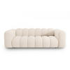 SOFA Lupine aus Chenille-Stoff leichtes beige 3 Sitzplätze - Creme, Textil (95/70/230cm) - Micadoni