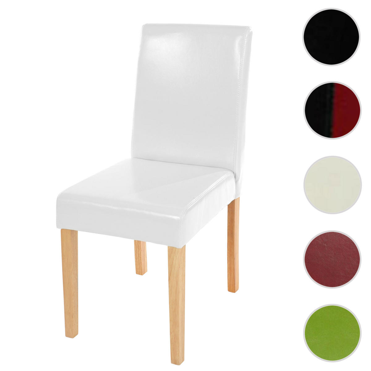 ESSZIMMERSTUHL Hochglanz Reinweiß, Braun - Weiß Hochglanz/Braun, Textil (43/90/56cm) - MCW