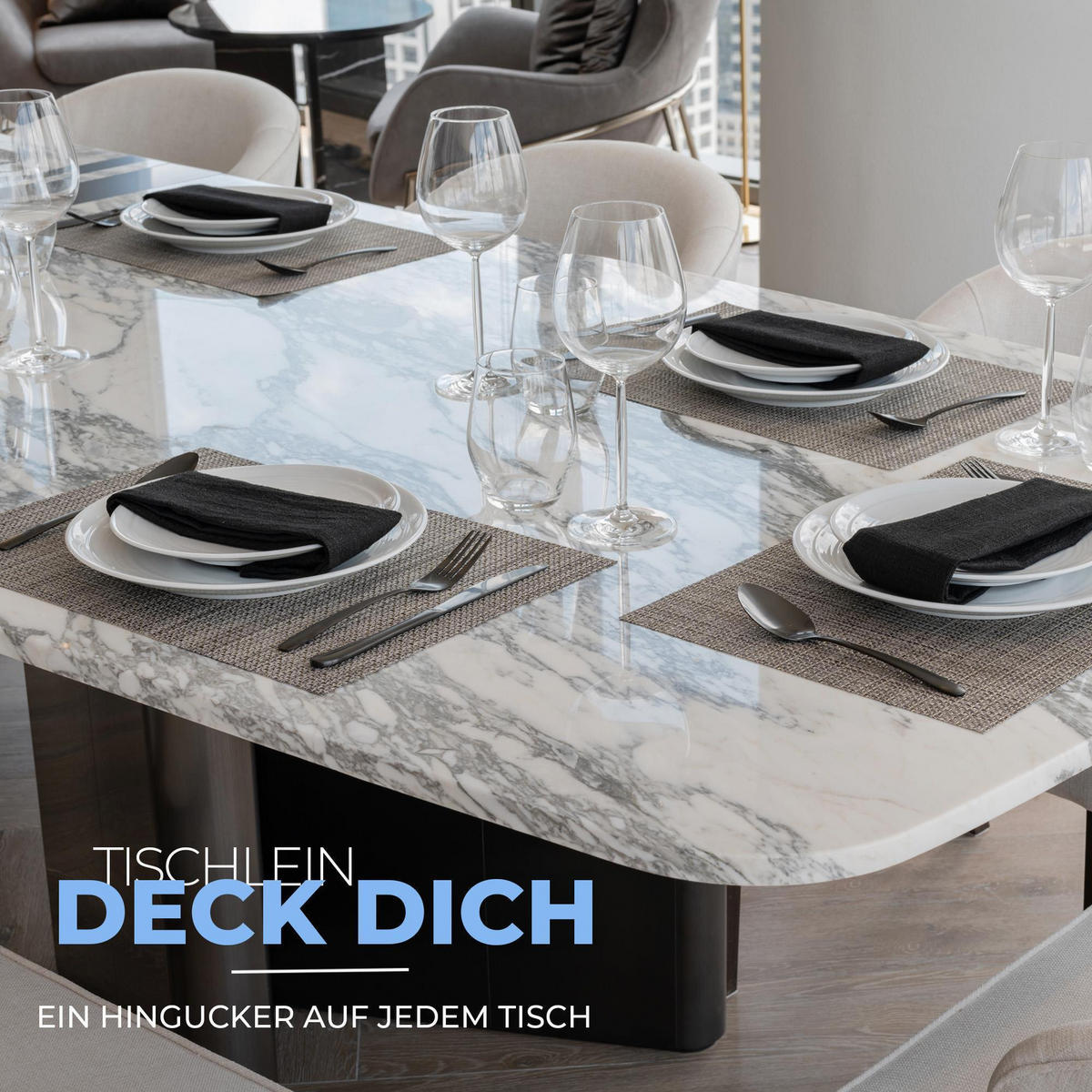 PLATZSET Lederimitat Grau/Dunkelgrau (Uni) 6er Set - Dunkelgrau, Kunststoff (33/46cm) - Bestlivings