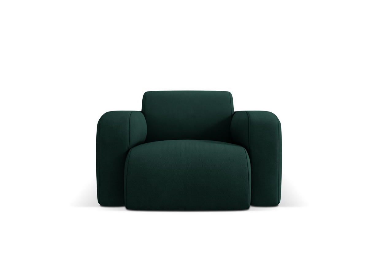 SESSEL Molino aus strukturiertem Stoff flaschengrün - Dunkelgrün, Textil (95/72/105cm) - Micadoni