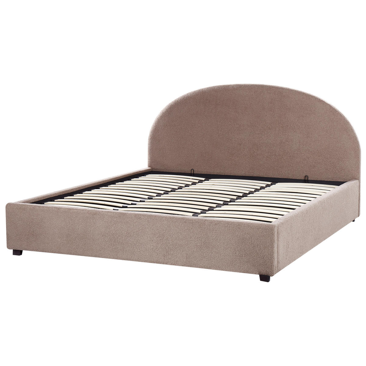 KÁRPITOZOTT ÁGY 180x200 cm Bézs Vaucluse - taupe, textil (180/200cm) - Beliani