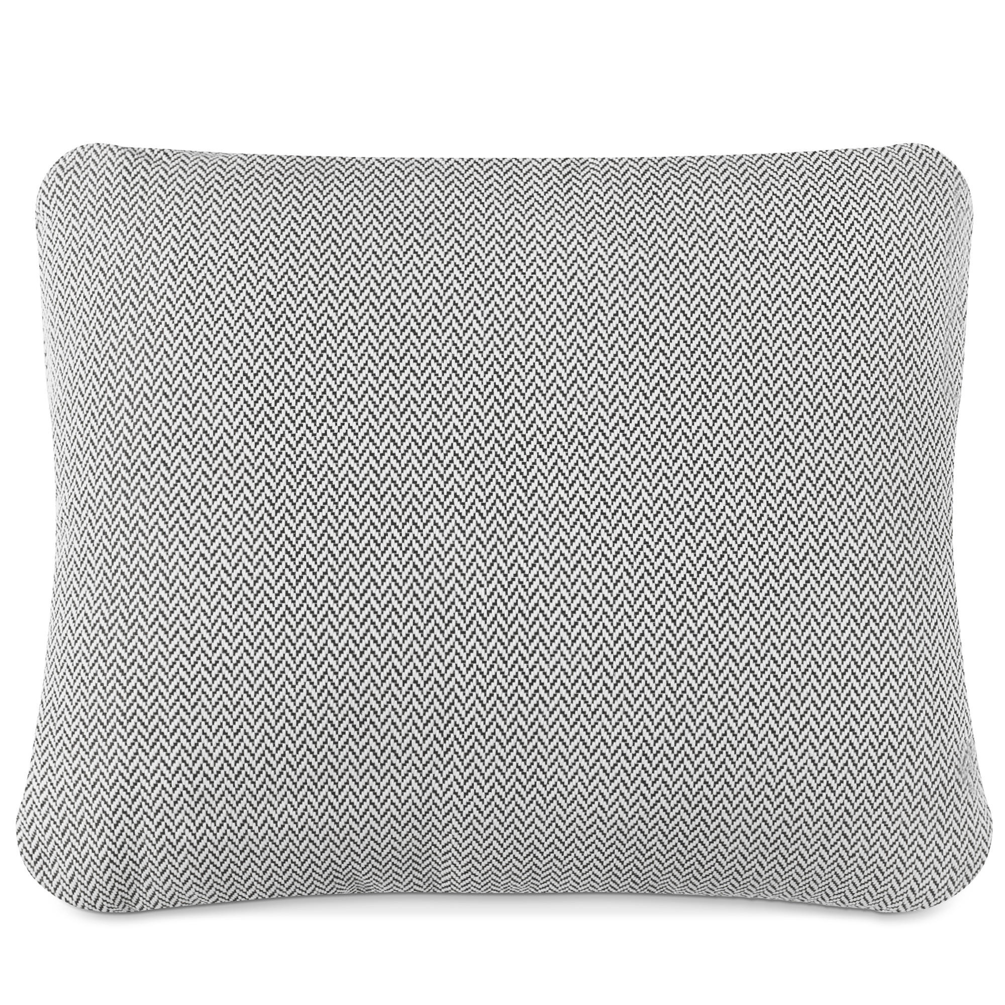 GARTENKISSEN RAMBE Dekokissen mit Füllung, 40x35 cm, Outdoorgeeignet, Dunkelgrau - Dunkelgrau/Weiß, Textil (40/35cm) - KONSIMO®