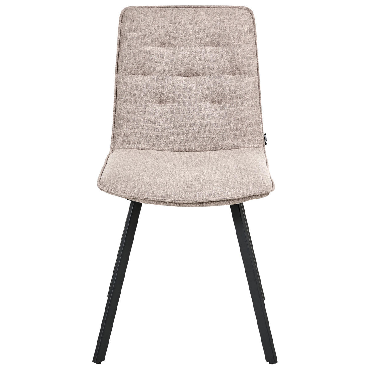ESSZIMMERSTUHL 2er-Set Stoff Hellbraun Carver - Hellbraun, Textil (47/89/58cm) - Beliani