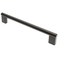 MÖBELGRIFF BA 192mm, Küchengriff schwarz matt, Griffstange Ø 12mm - Schwarz, Metall (1.2/3.5/21.4cm)