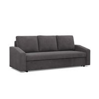 SOFA 3-SITZER MIT SCHLAFFUNKTION NEO, Cord - Dunkelgrau - Grau, Textil (220/92/92cm) - Mebligo