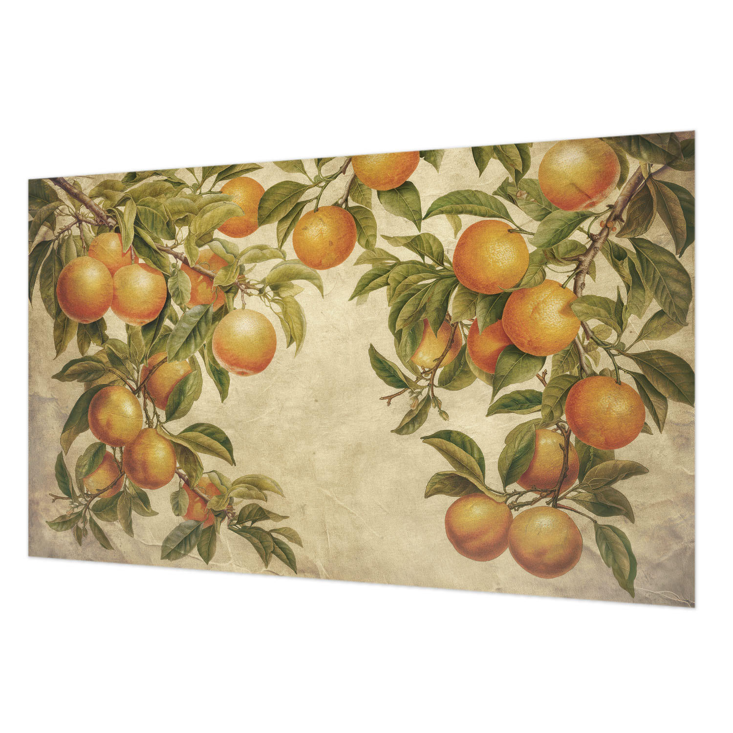 FOTOTAPETE 416x254 cm - Fruchtzweige - Grün, Textil (416/254cm) - Wallfluent