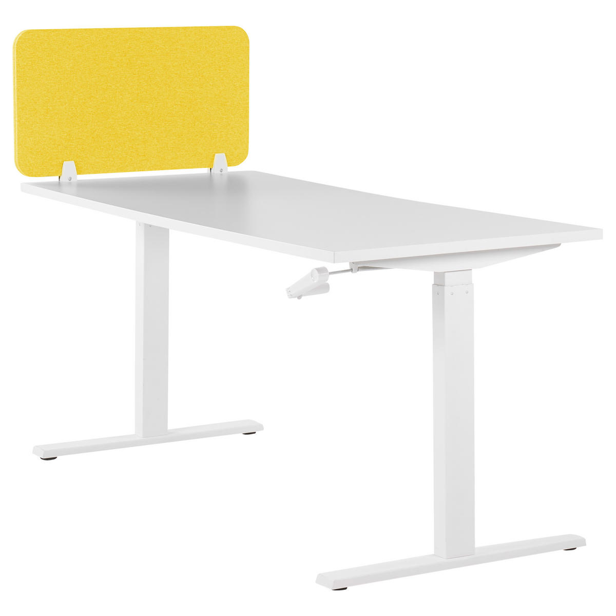 SCHREIBTISCHTRENNWAND 72 x 40 cm Gelb Wally - Gelb, Textil (72/40/2cm) - Beliani