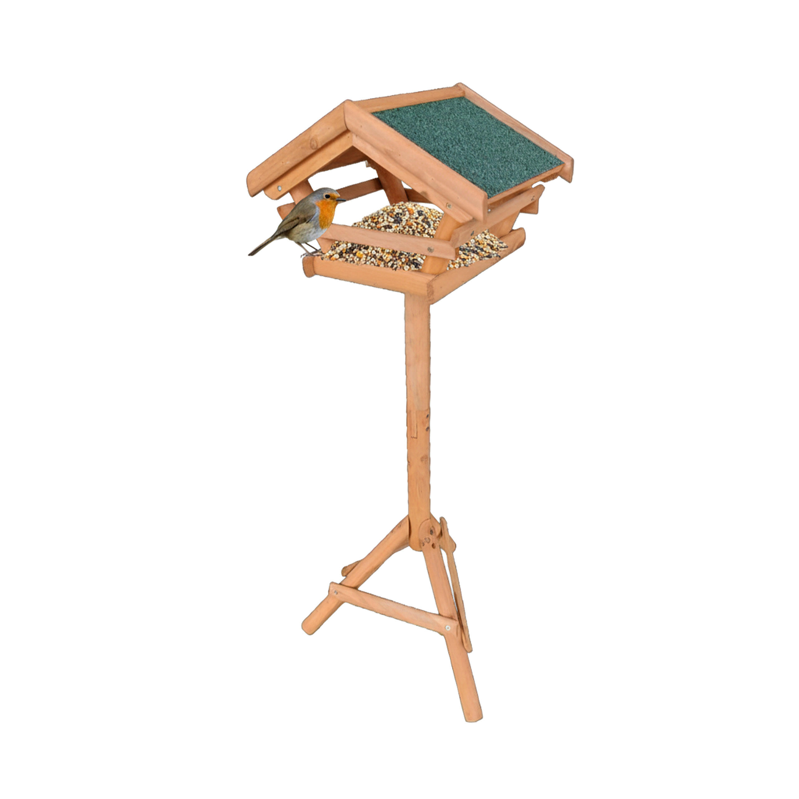 VOGELFUTTERHAUS - Orange, Holz (37/103/28cm) - Relaxdays