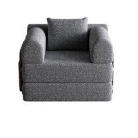 SCHLAFSESSEL DE-34502 2-in-1 mit Staufach und Stahlrahmen Grau - Grau, Metall (91.4/69.8/94cm) - ComfortXL
