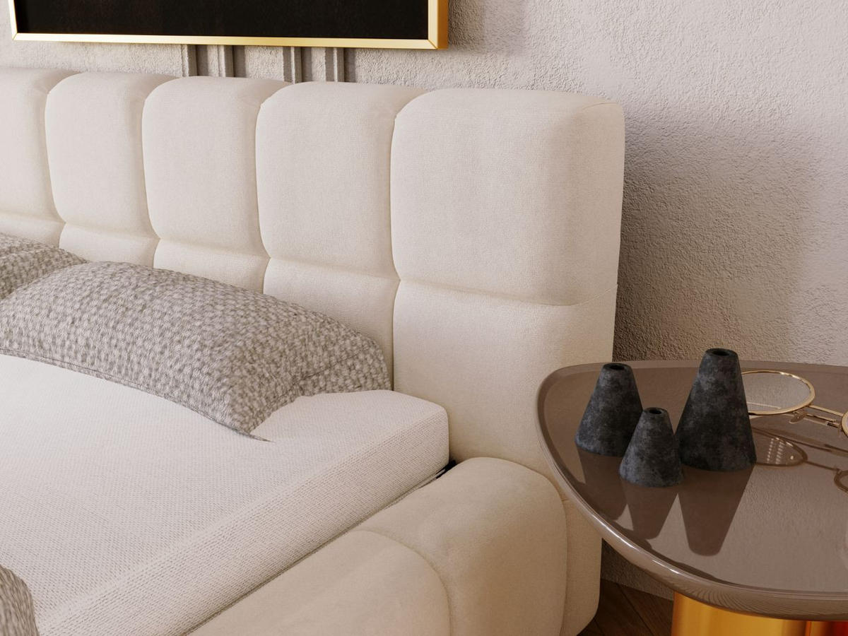 POLSTERBETT Alicante 120x200 Beige - Beige, Textil (120/200cm) - Graingold