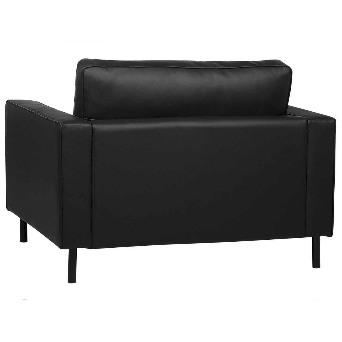 SESSEL Leder schwarz Savalen - Schwarz, Leder (117/87/91cm) - Beliani