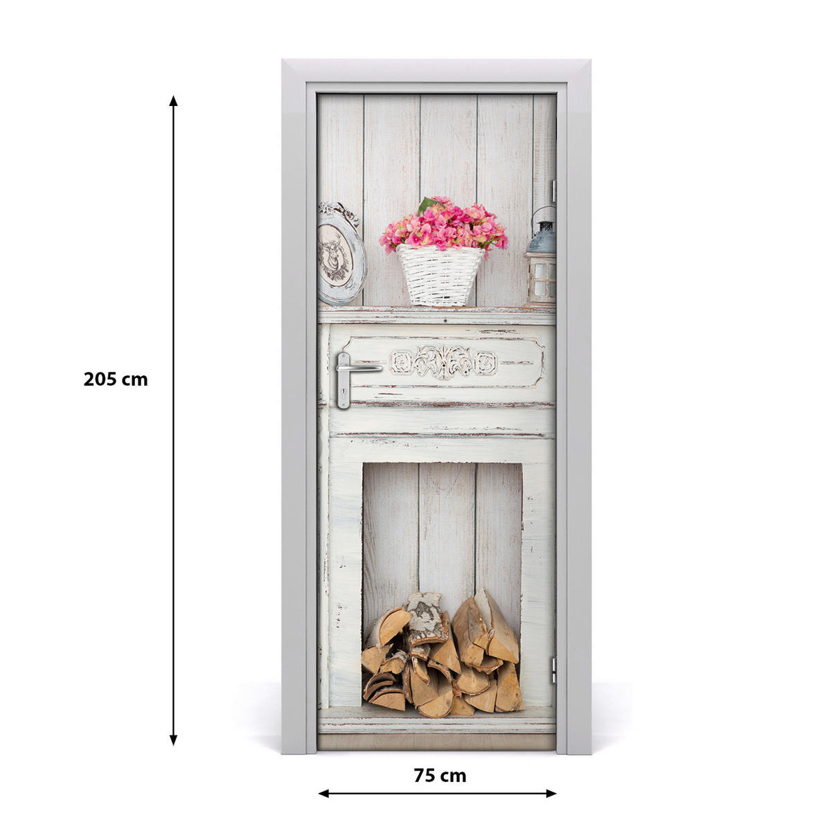 TÜRAUFKLEBER 75x205 cm Dekorativ für Türen - Pink, Kunststoff (75/205/0.01cm) - TULUP
