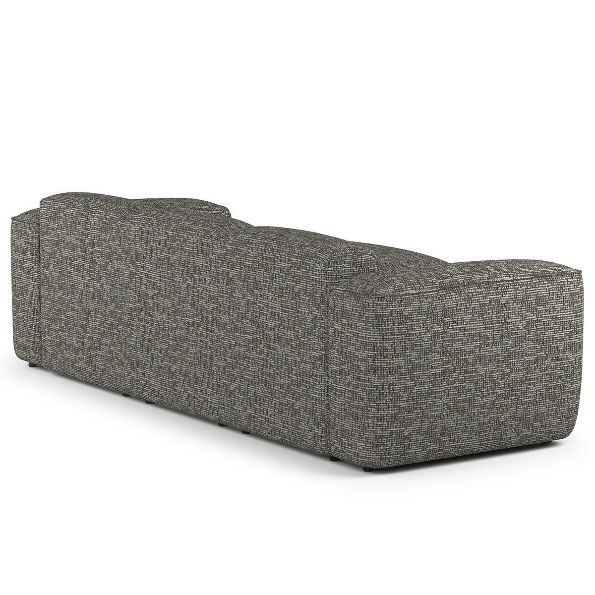 3-SITZER ECKSOFA mit Longchair - Schwarz/Grau, Kunststoff/Textil (251/173cm) - home24