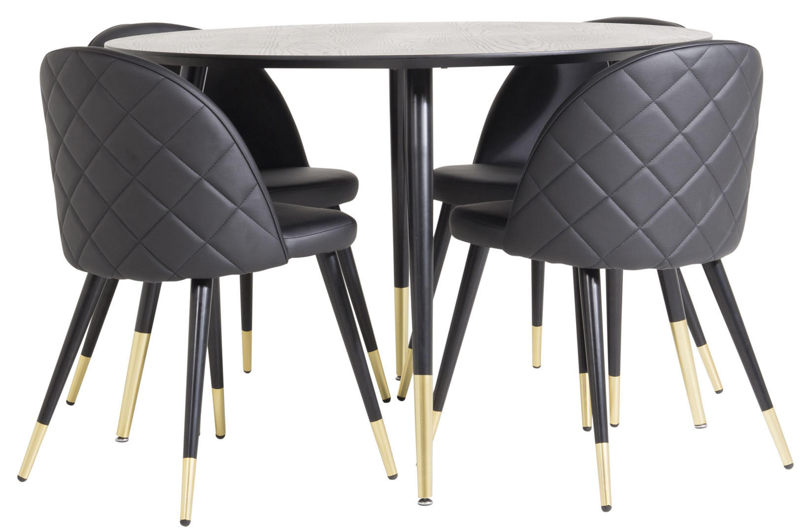 TISCHGRUPPE Schwarz - Schwarz, Holzwerkstoff (115/75/115cm) - ebuy24