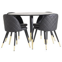 TISCHGRUPPE Schwarz - Schwarz, Holzwerkstoff (115/75/115cm) - ebuy24