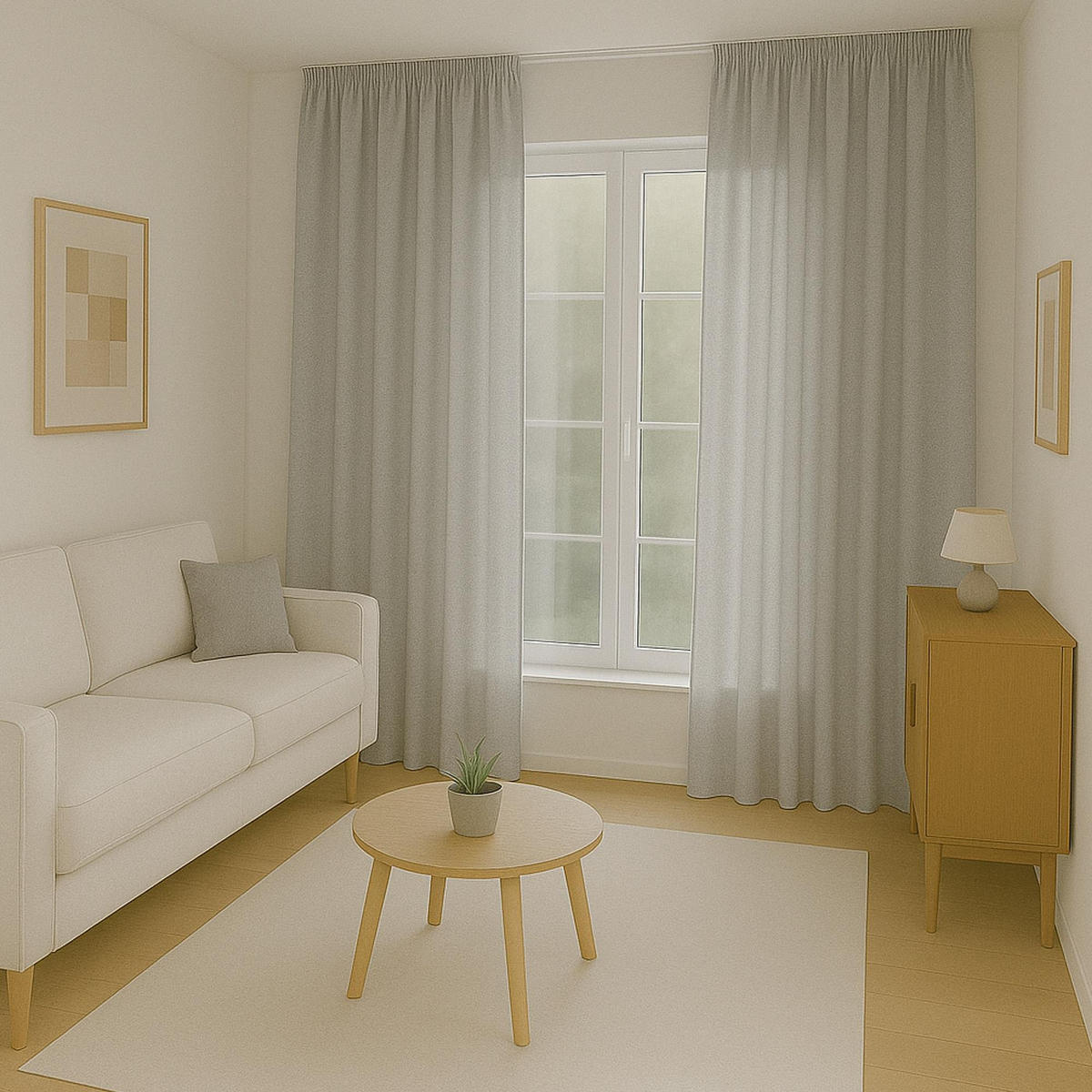 GARDINE Universalband "blickdicht" 2er Pack Hellgrau 140x175 cm - Hellgrau, Textil (140/175cm) - Bestlivings