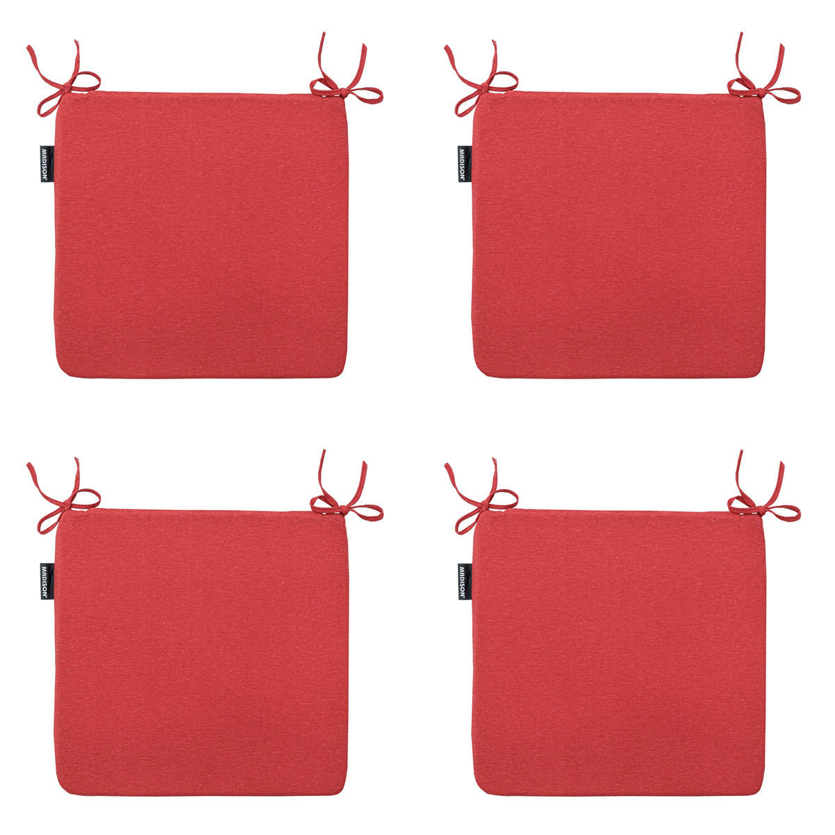 SITZKISSEN Panama 40/40 cm 4er-Set - Rot, Textil (40/4/40cm) - Madison