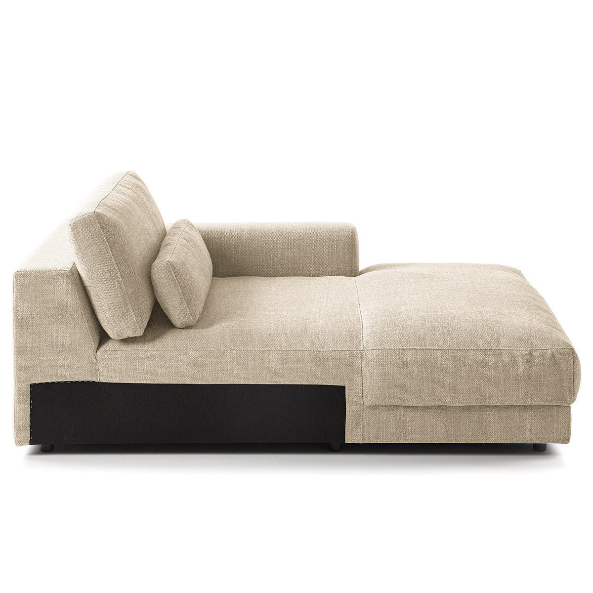 MODULLONGCHAIR - Beige, Textil (126/80/182cm) - home24