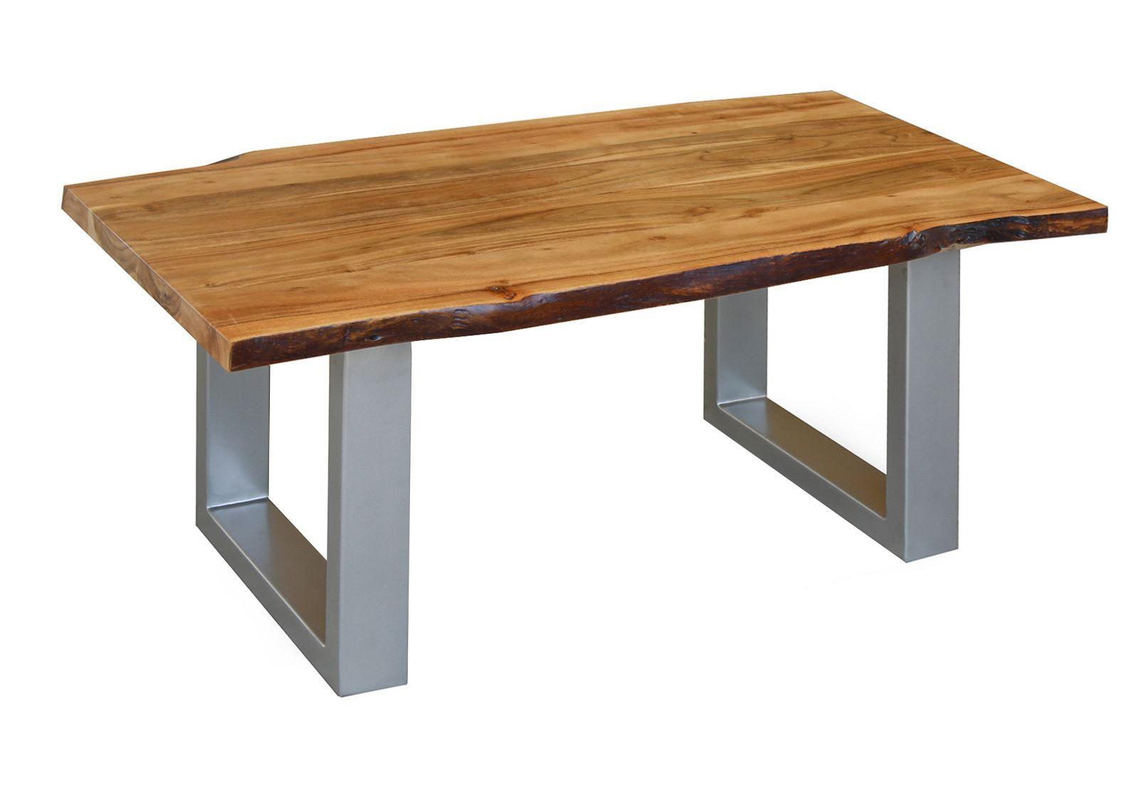 COUCHTISCH Akazie 110x60x45 walnuss lackiert FREEFORM 2 #11 - Dunkelbraun, Holz (110/60/45cm) - Massivmoebel24
