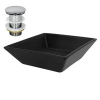 WASCHBECKEN - Schwarz, Keramik (41/12/41cm) - ML-DESIGN