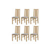 STUHL 6er ONTIKA 1, grandson - Eichefarben/Silberfarben, Holz (43/94/40cm) - Leaf Design
