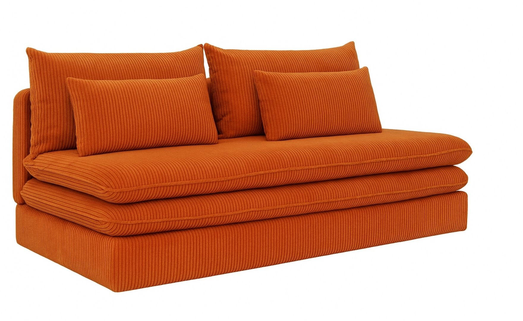 SCHLAFSOFA Mit Bettkasten NELIA, Stoff Poso, Kupfer - Orange, Holz (190/75/90cm) - Kaiser Möbel