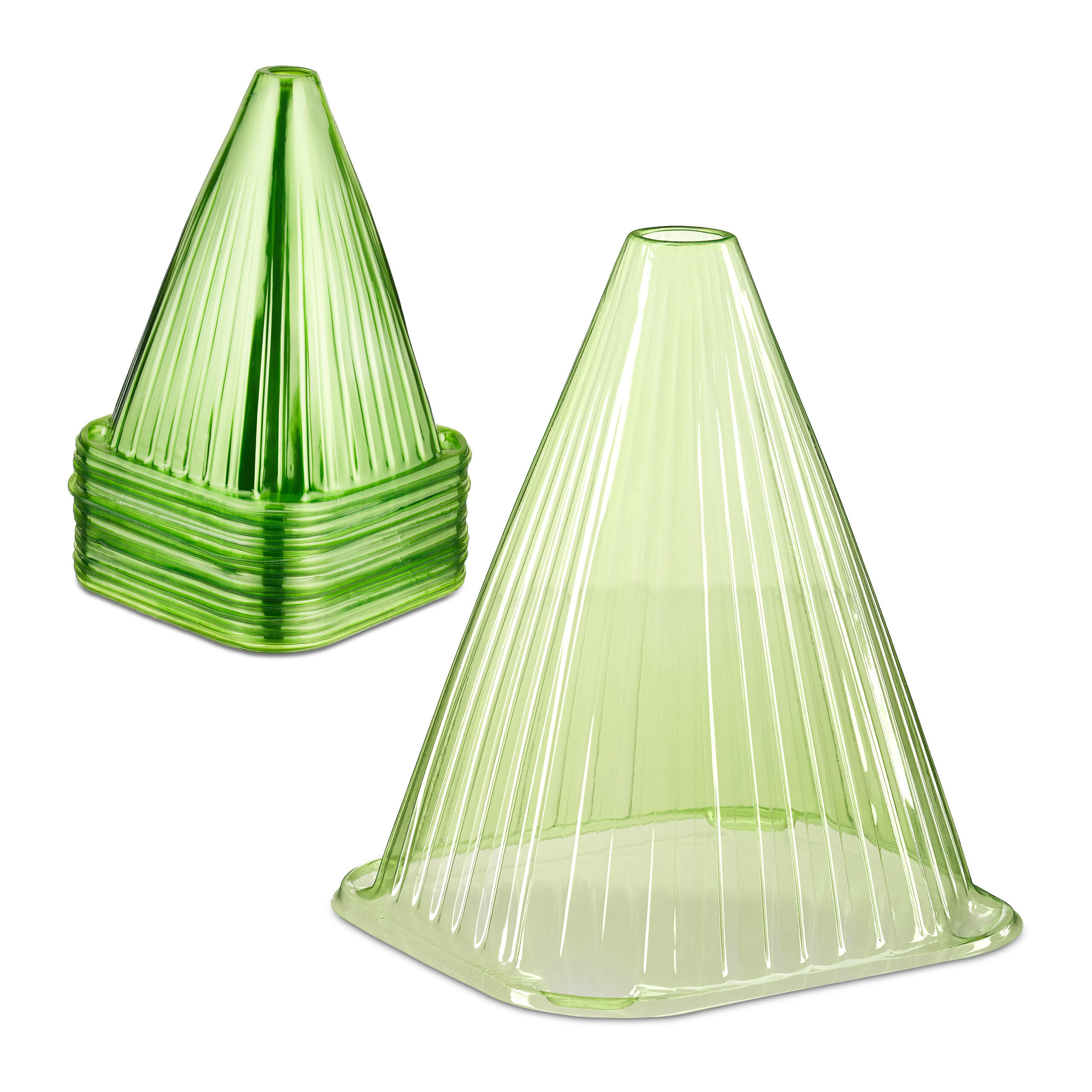 KRYT Zelený 80ks-sada PVC - zelená barva, plast (19/22/19cm) - Relaxdays