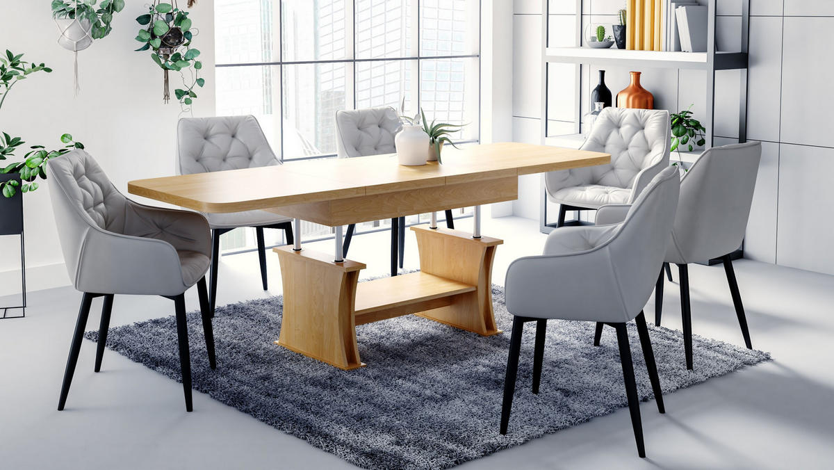 COUCHTISCH rechteckig Erle ausziehbar höhenverstellbar - Erlefarben, Holzwerkstoff (70/120/60cm) - designimpex