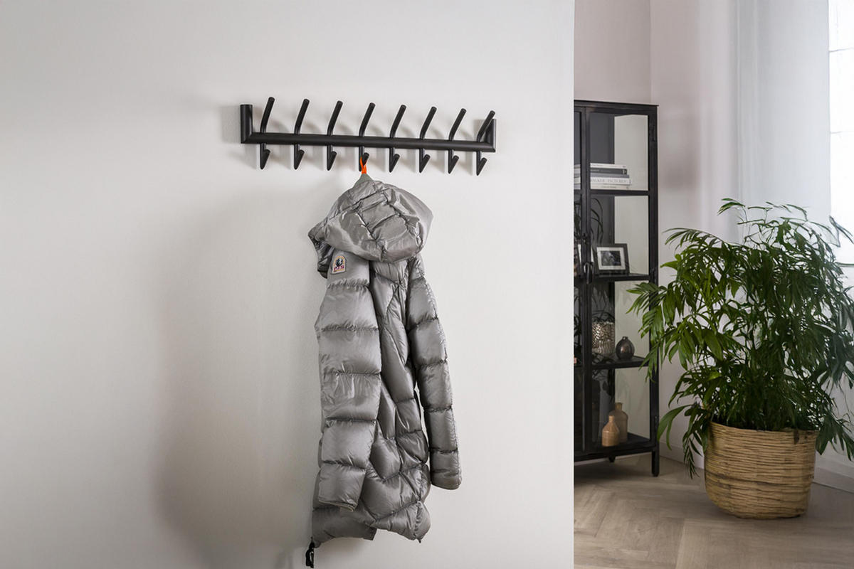 GARDEROBE FABIA Grau Metall - Grau, Metall (78/19/10cm) - KAWOLA