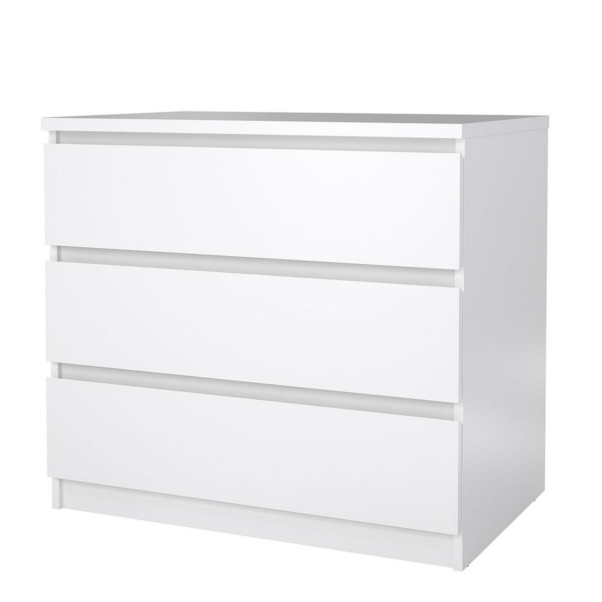 KOMMODE, Naia, Weiß, Holzwerkstoff, 77 x 50 x 68 cm - Weiß, Holzwerkstoff (77/68/50cm) - ebuy24