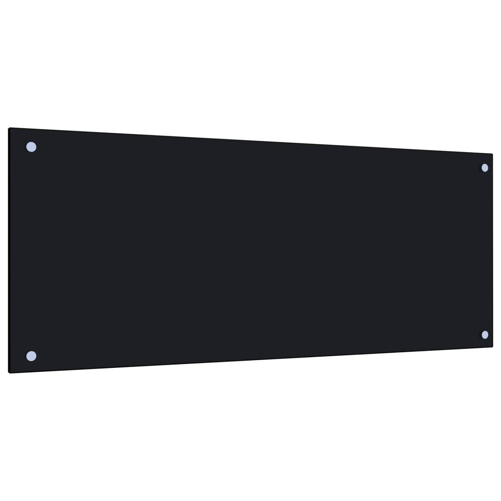 KÜCHENRÜCKWAND Glas 100x40 cm Schwarz Wand-Spritzschutz - Schwarz, Glas (100/40/0.6cm) - DELUKE